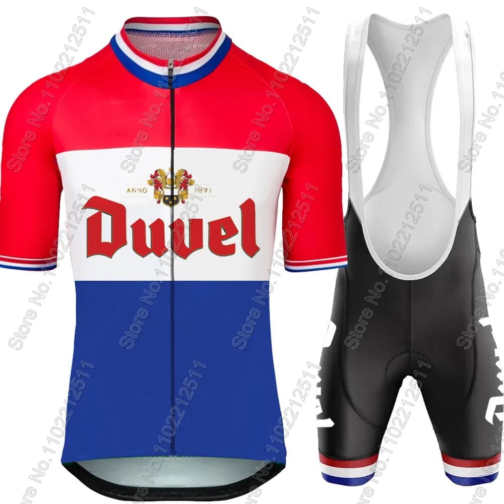 Maglia da ciclismo Paesi Bassi Duvel Team 2026 Set da uomo Drink Beer Abbigliamento Tuta da bici da strada Camicia da bicicletta da montagna Pantaloncini con bretelle MTB