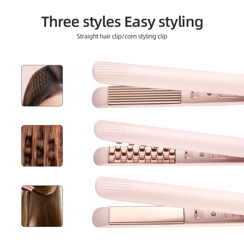 Best Seller Multifunction Electric Plate with Ceramic Coating to Straighten and curl Hair