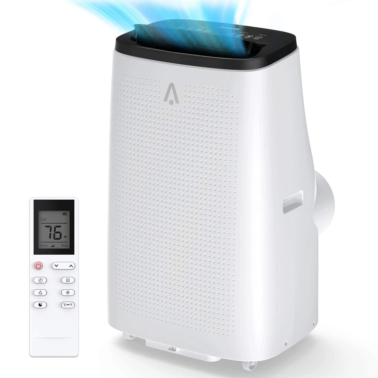 Condizionatore d'Aria Portatile da 15000 BTU per Grandi Ambienti, Unità AC 3-in-1 con Deumidificatore e Ventilatore, Kit per Finestra, Telecomando Incluso