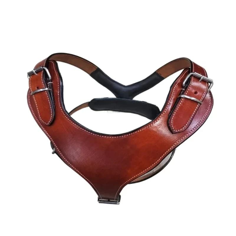 Pettorina di Sicurezza Premium per Cani con Imbottitura Personalizzata in Pelle Scamosciata Resistente per il Comfort durante l'Equitazione