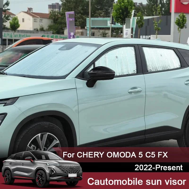 Auto Parasole Protezione UV Copertura Per Chery Omoda 5 C5 FX 2022-2025 Tenda Della Finestra Tenda Da Sole Visiera Parabrezza Accessori Auto