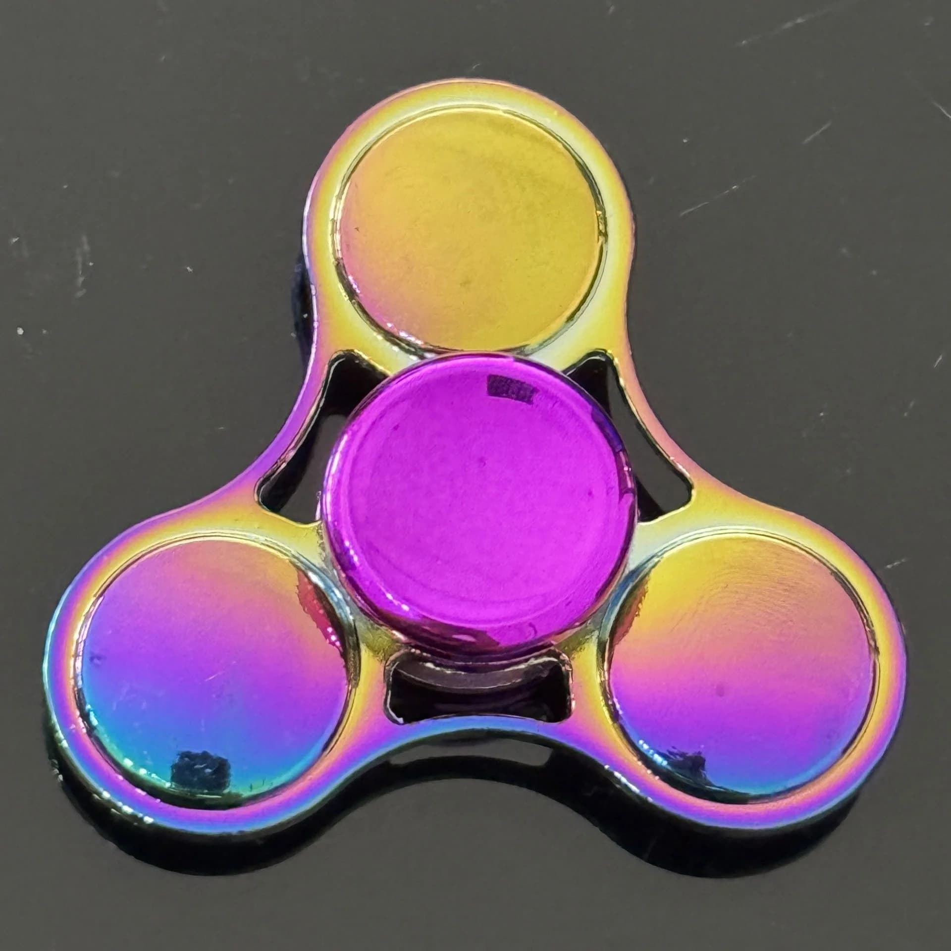 Biglietto d'auguri antistress con spinner da dito, giocattolo antistress in acciaio inossidabile resistente con cuscinetti scorrevoli