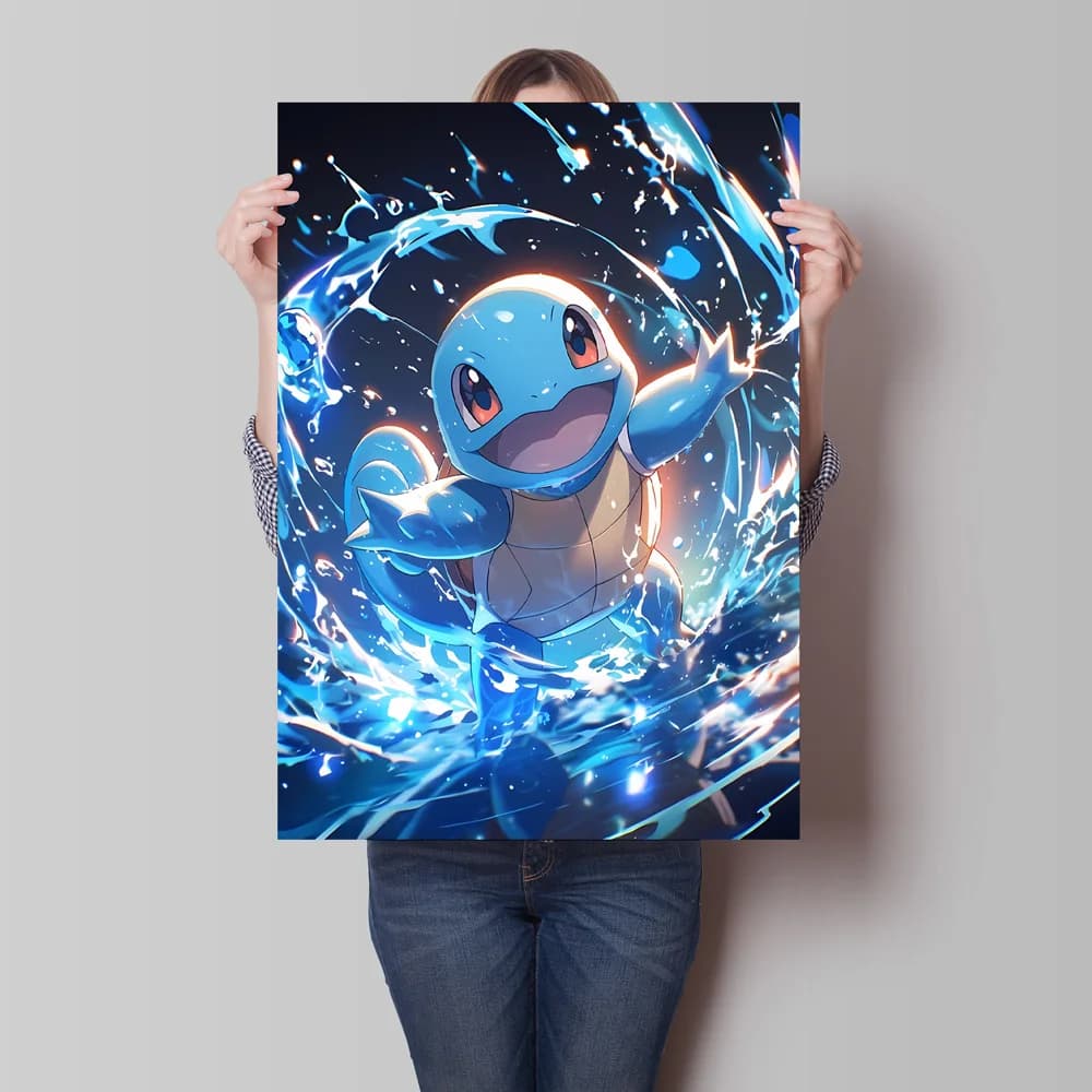 Classic Anime Character Pokemon Vaporeon Squirtle Poster Diamond Print Cartoon Picture Home Children Room Decoration Painting