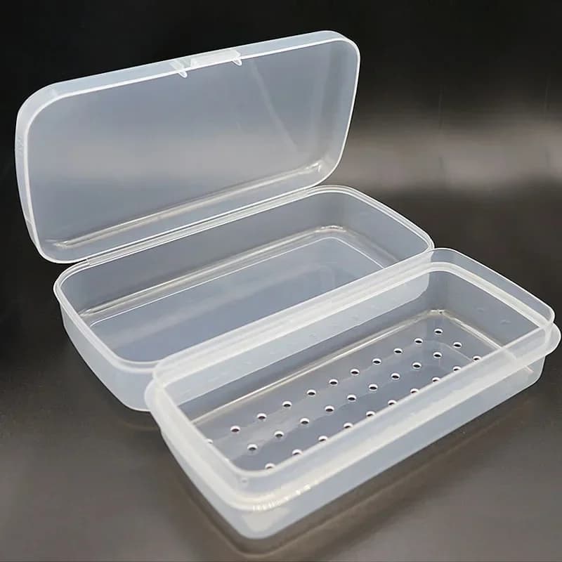 Sterilizing Tray for Tools for Nail Art Transparent Dust Cover for Organizer Disinfection Box for Nail Tools Salon