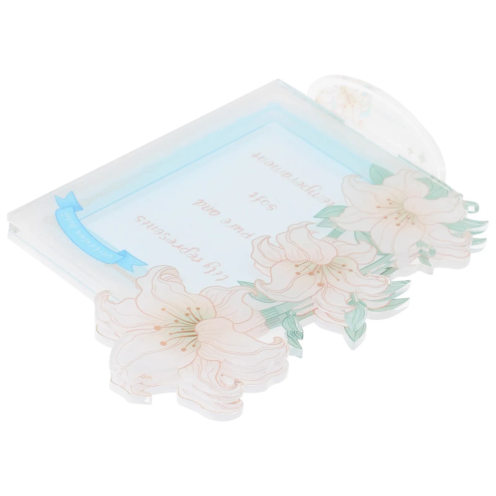 Photo Frames Household Holders Floral Picture Flower Pattern White Desktop Bouquet Card