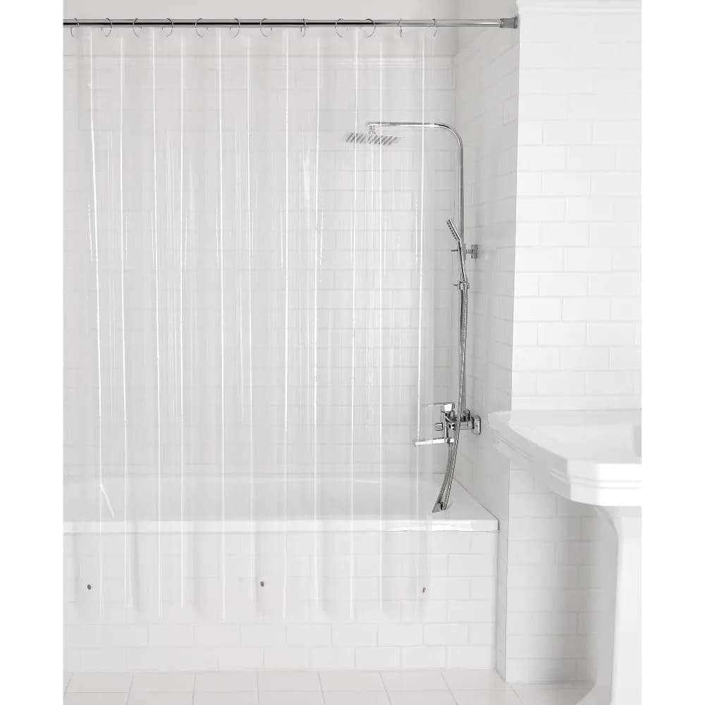 PEVA Shower Curtain Liner Clear Waterproof Bathroom Curtain 70 x 71 Inches Heavy Duty