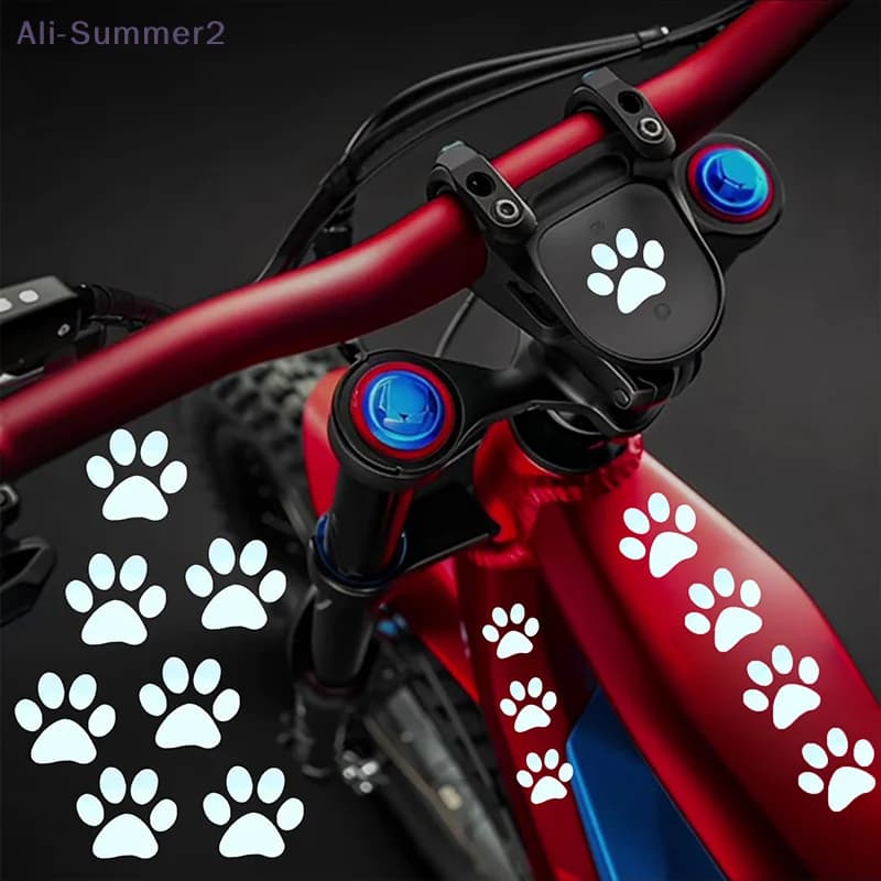 {MX} 8 pieces nice reflective stickers for bicycle frame with cat's leg DIY road bike MTB decal vinyl decals stickers for helmet motor decorations