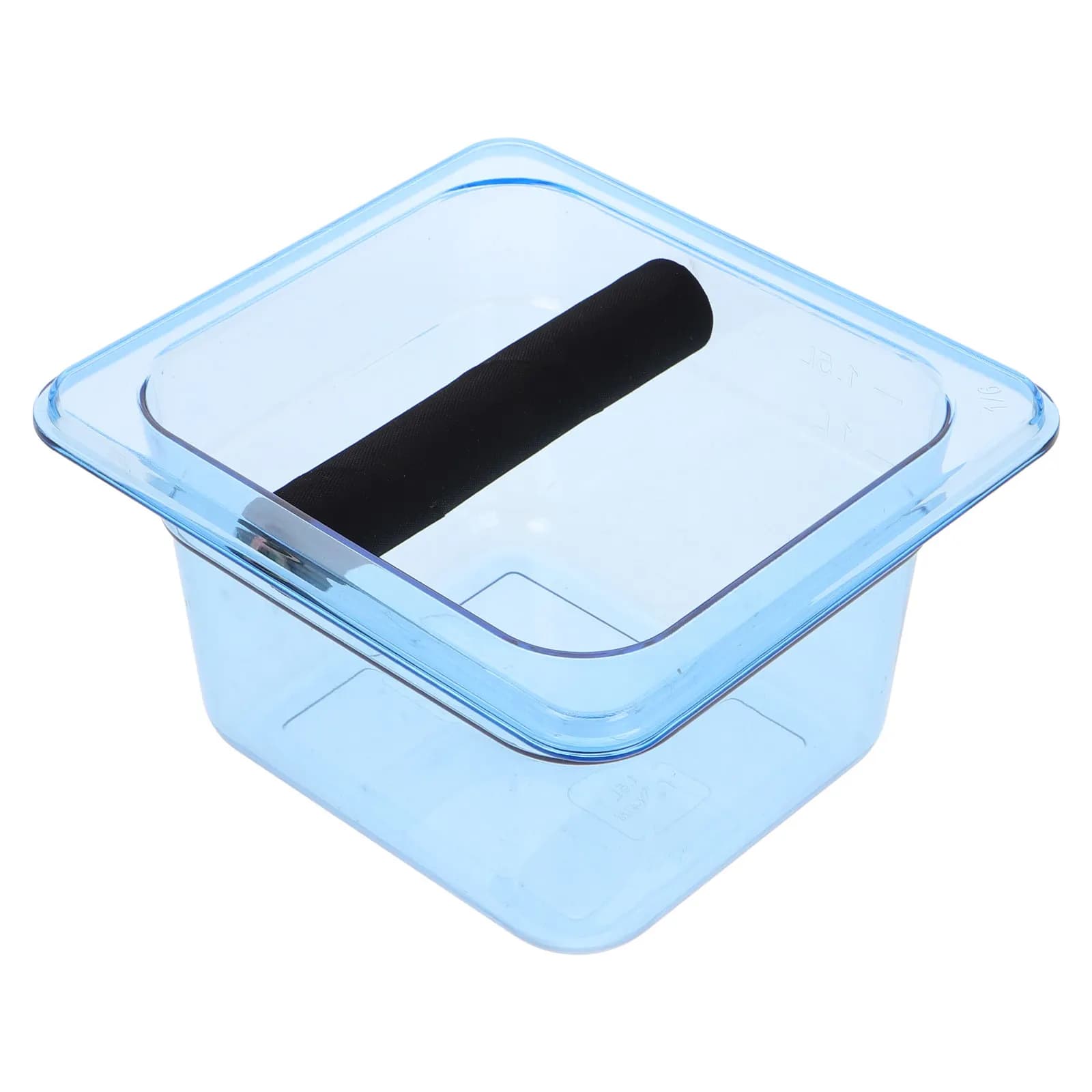 Acrylic Large Espresso Knock Box Coffee Pucks Container Non-Slip Stable Base Splashproof for Espresso Machine Grounds Disposal