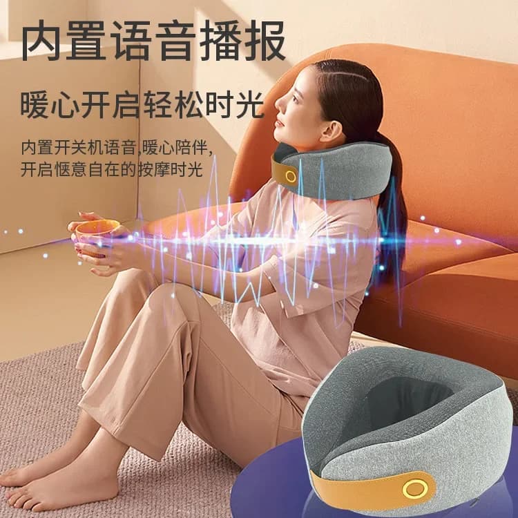 U-shaped multi-functional massage pillow, por neck protection neck massager,electric heating kneading neck massage