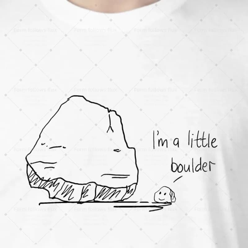 T-shirt con cappuccio da uomo 2026 I'm a little boulder Dads Daftness The Lake District Stile fumetto disegnato a mano Unisex S-6XL Taglie forti Frien