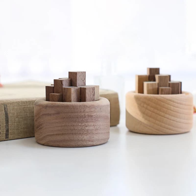 Diffusore in legno per oli essenziali da 1 pezzo - Espansore per fragranze in legno di faggio naturale/noce nera, decorazioni per la casa per aromaterapia