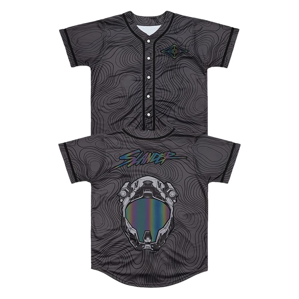 Slander Merch RGB Jersey Giacca da baseball Camicia con scollo a V Manica corta Button-up Tee Donna Uomo Streetwear Top