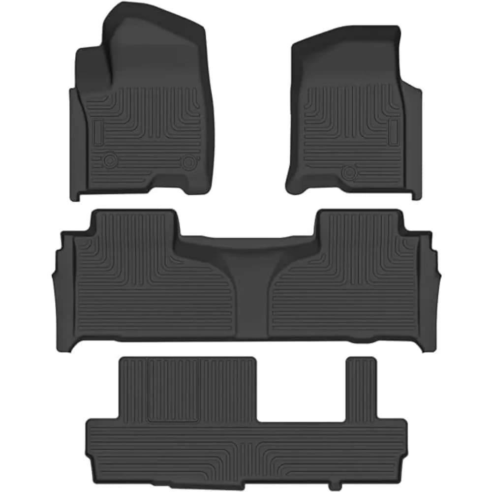 7/8 posti TPE rivestimento del pavimento dell'auto personalizzato per tutte le stagioni per Chevrolet Suburban/GMC Yukon XL/Cadillac Escalade Secchielli 2021-2024