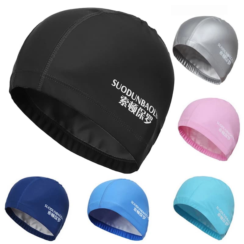 Waterproof PU Fabric Swimwear Pool Accessories Water Sports Protect Your Ear Long Hair Bathtub Hats For Men Women Adults