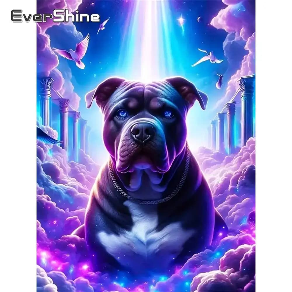 Evershine Diamante Mosaico Cane Animale Pittura Cartone Animato Nuova Collezione Diamante Ricamo Immagine Di Strass Artigianato