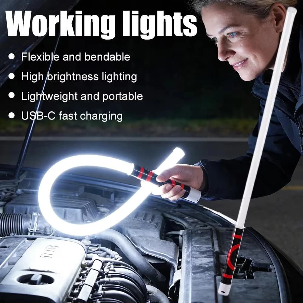 New LED Flashlight Stick Flexible High-Lumen Portable Automotive Lighting Tool Professional Work Light Mechanics and Car Repairs