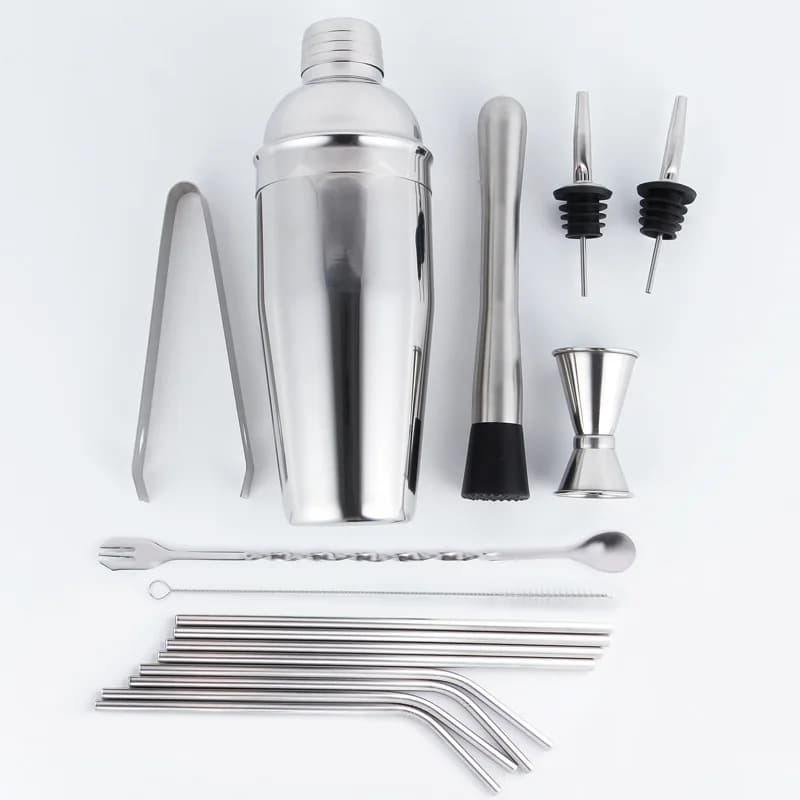 16Pcs Cocktail Shaker Set 750ML Stainless Steel Bar Mixing Cup Bartender Tool Kit