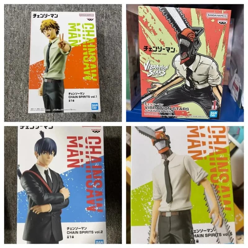 Originale Bandai Chainsaw Man Power Denji Makima Hayakawa Aki Anime Action Figure Ornamenti da collezione Modello Giocattoli Compleanno