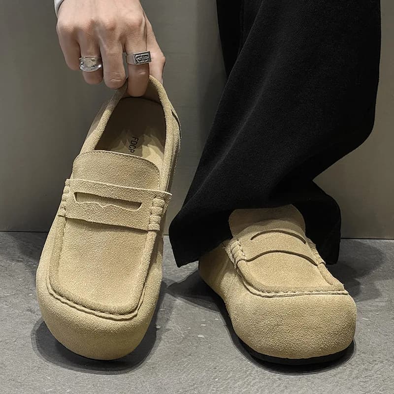 Comode Scarpe Casual da Uomo Stile Nautico, Scarpe da Guida con Suola Morbida, Mocassini da Uomo alla Moda in Pelle Scamosciata Traspirante, Scarpe da Passeggio