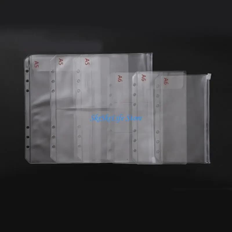 E65E 10 Pz/pacco Raccoglitore per Notebook a 6 Anelli Raccoglitore File Report Raccoglitore in PVC Raccoglitore per