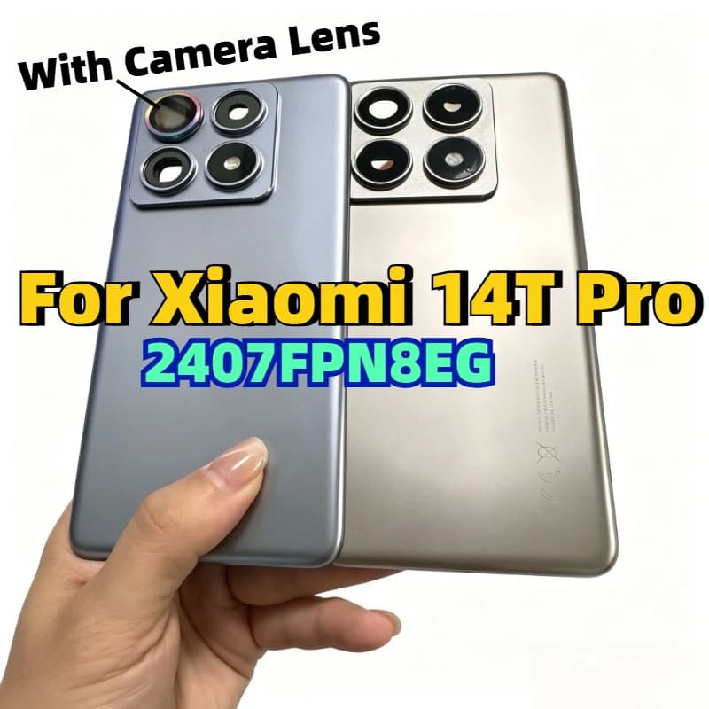 Back Cover For 2407FPN8EG Battery Cover Rear Housing For Xiaomi 14T Pro Back Glass Camera Lens Door Case Replacement Parts + CE
