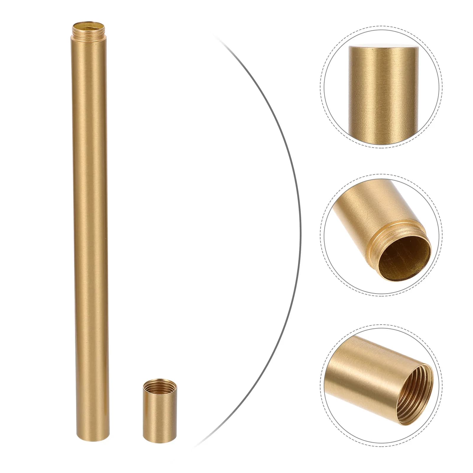 Copper Incense Stick Storage Tube with Screw Lid Portable Compact Fragrance Stick Holder Case
