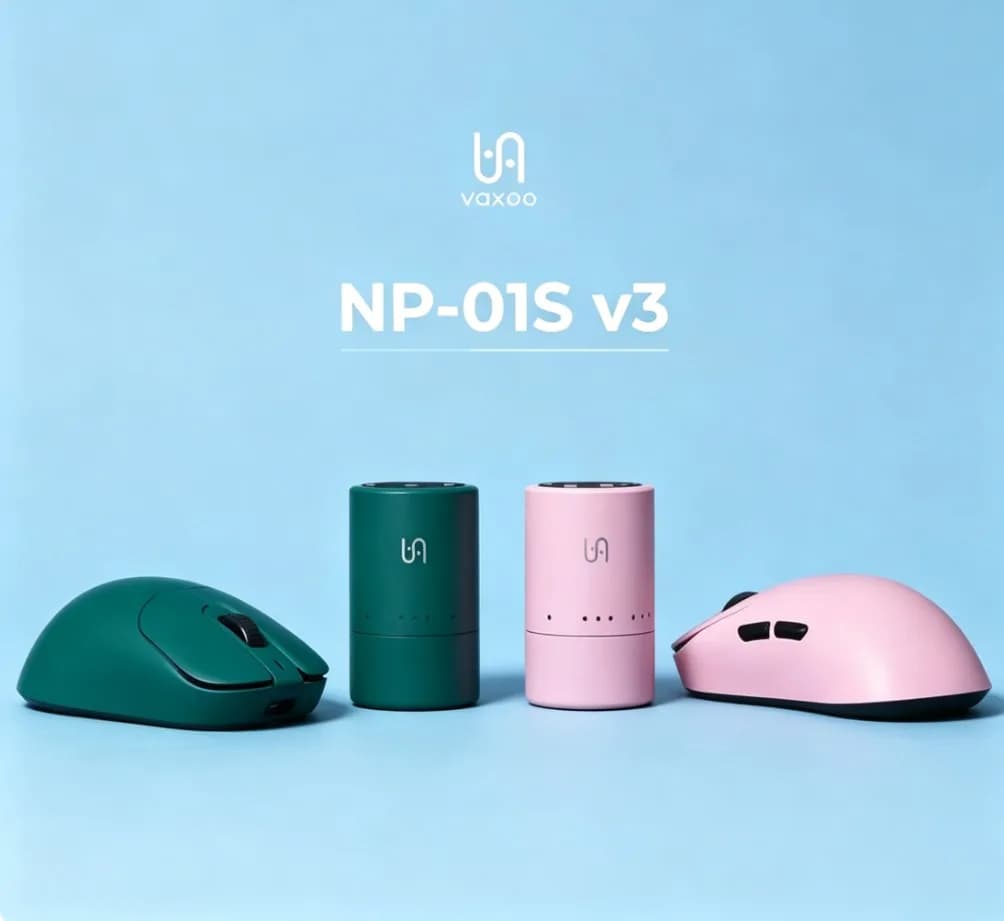 VAXEE NP-01S V3 Purple Wireless 8k Gaming Mouse Core1 Sensor 850IPS Boost 57g Lightweight with Customized 8K Dongle Accessories