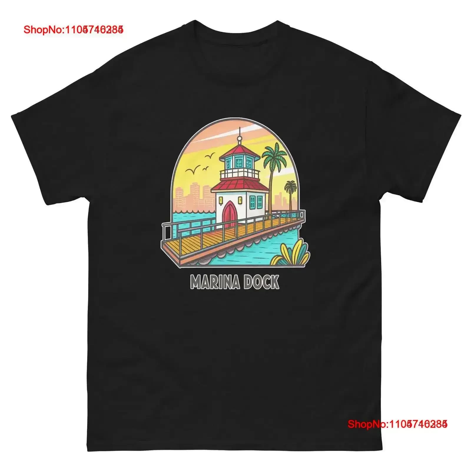 Marina Dock Object Place Item Urban T Shirt vintage Washed streetwear Breathable Casual homme designer clothes vintage Washed