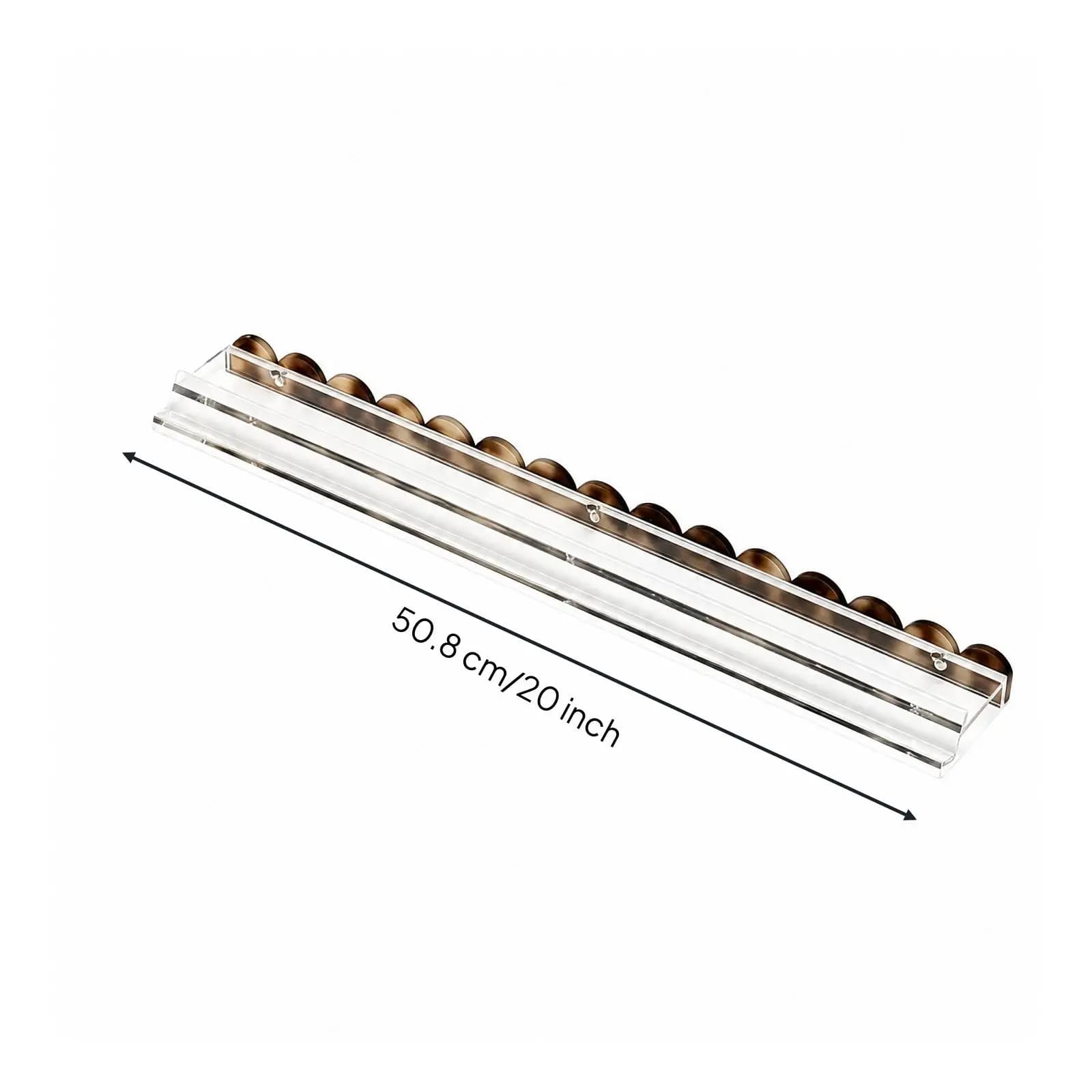 Transparent Acrylic Mahjong Tile Ruler Holder Curved Rack for Mahjong Set Table Game Organizer