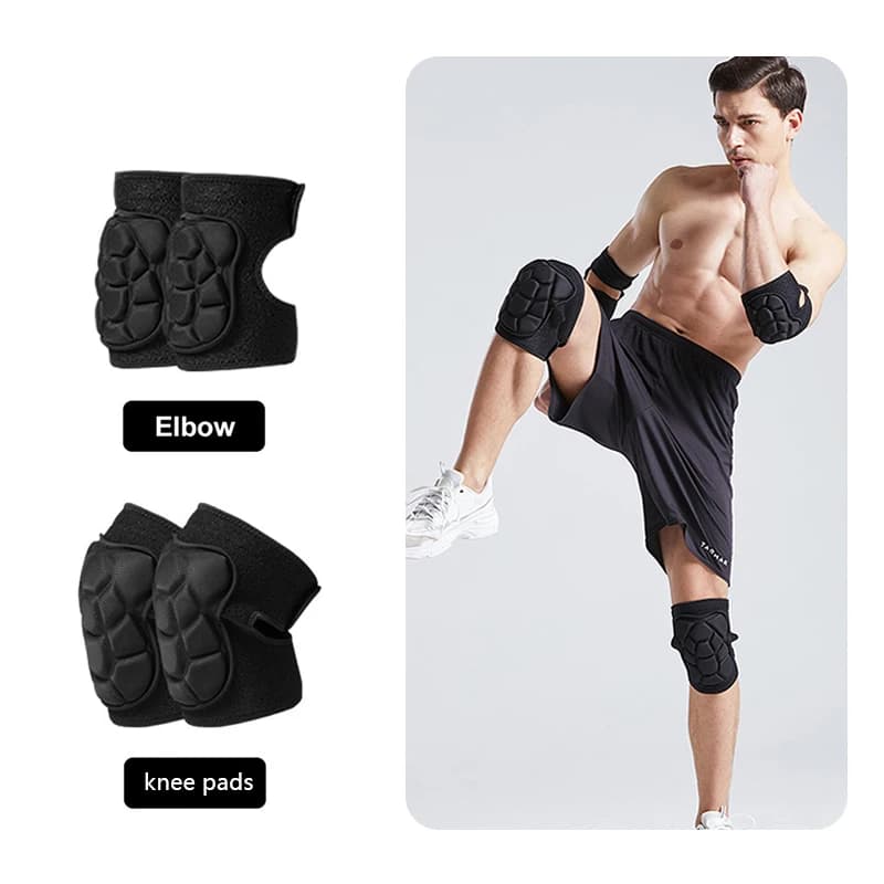 1 paio di ginocchiere e gomitiere, supporto per ciclismo, sci, snowboard, pattinaggio a rotelle, skateboard - Sport estremi