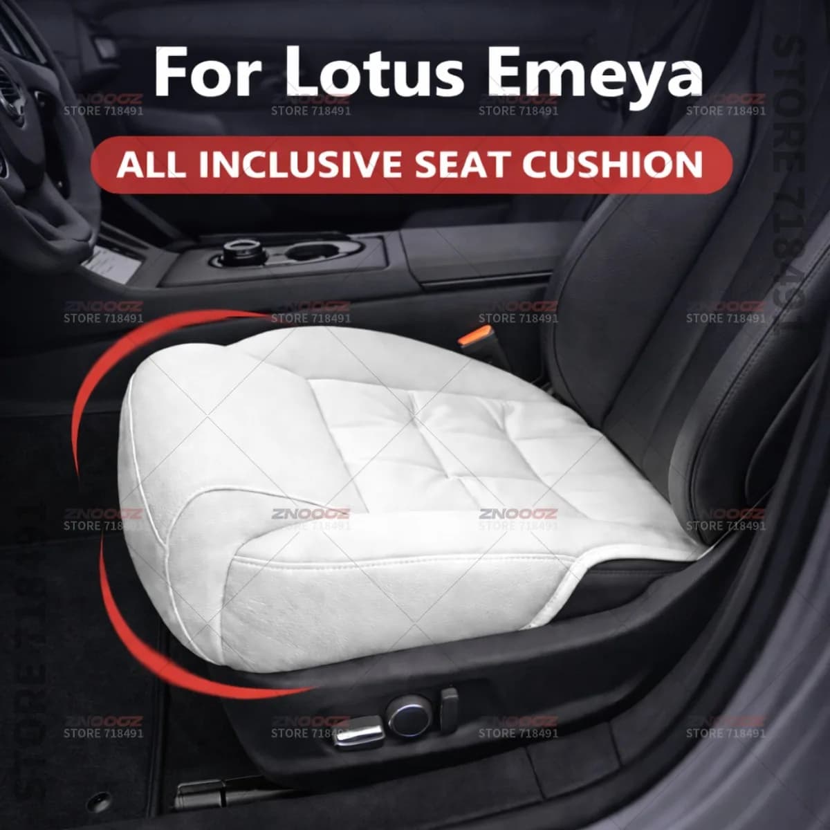 Car Seat Leg Support Extension Seat Cover Memory Foam Extender Cushion Interior Accessories For Lotus Emeya