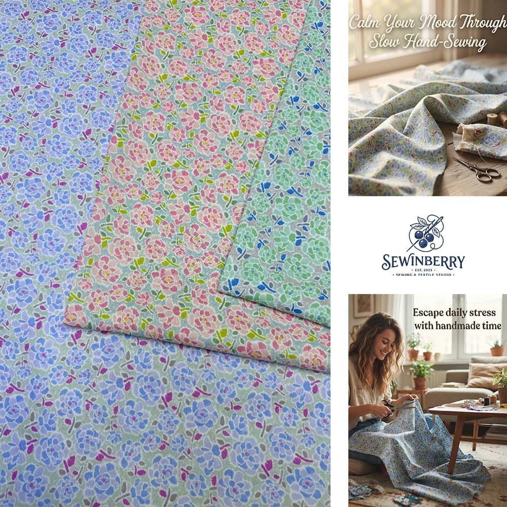 Pastoral Fresh Tiny Floral Printed Cotton Fabric Stress-Relief DIY Sewing Material For Handmade Dress Patchwork Handicraft