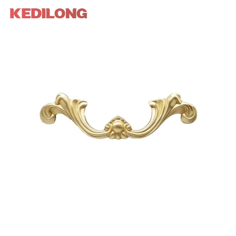 KEDLO Maniglia in oro di lusso leggero francese in ottone massiccio Maniglia per cassetto dell'armadio da cucina retrò europeo