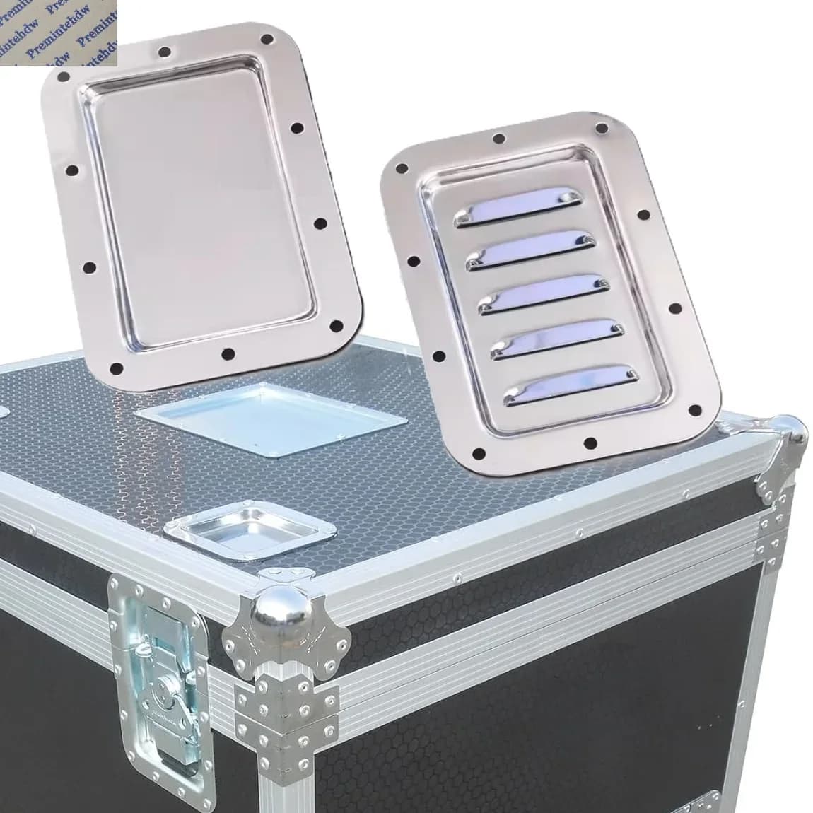 Set di 4 Supporti Incassati per Ventilazione e Etichettatura su Flight Case
