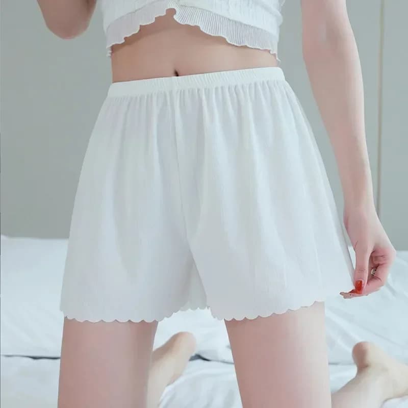 Home Casual Women's Shorts Summer Slim Safety Pants Women's Anti-slip Safety Pants Ice silk leggings wearing women's wide shorts