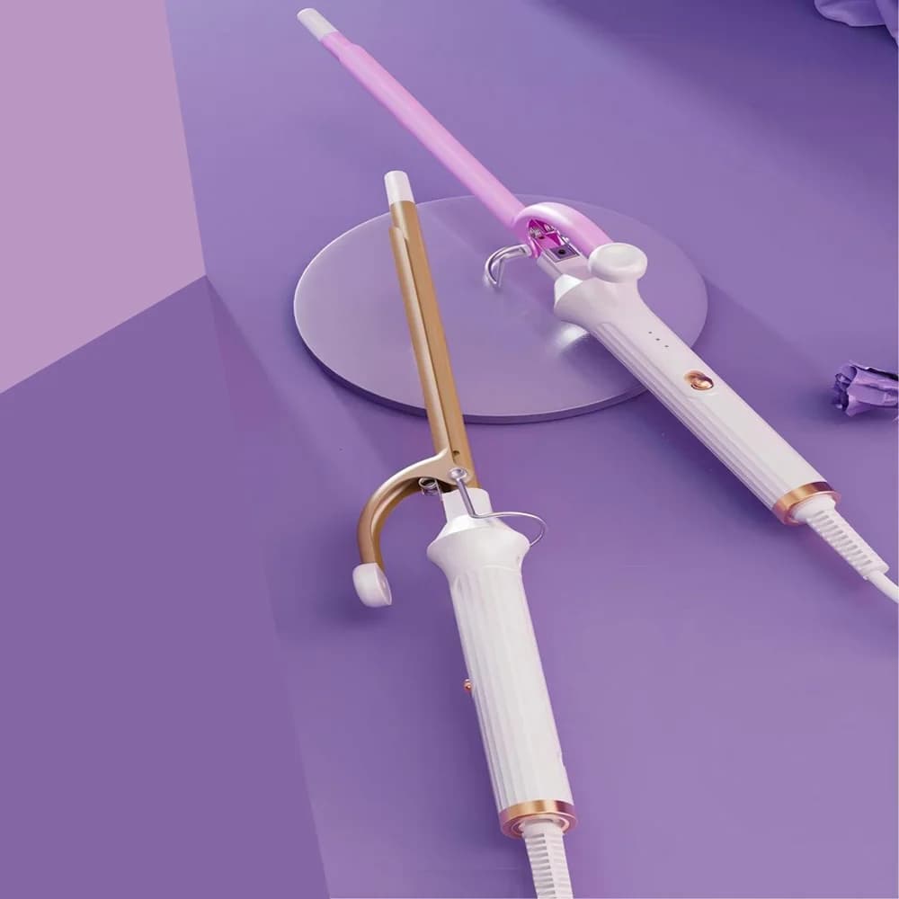 Nuovo arricciacapelli ultra-sottile da 0,35 pollici con spina EU, riscaldamento in ceramica PTC, per ricci effetto lana, strumento professionale da salone per lo styling