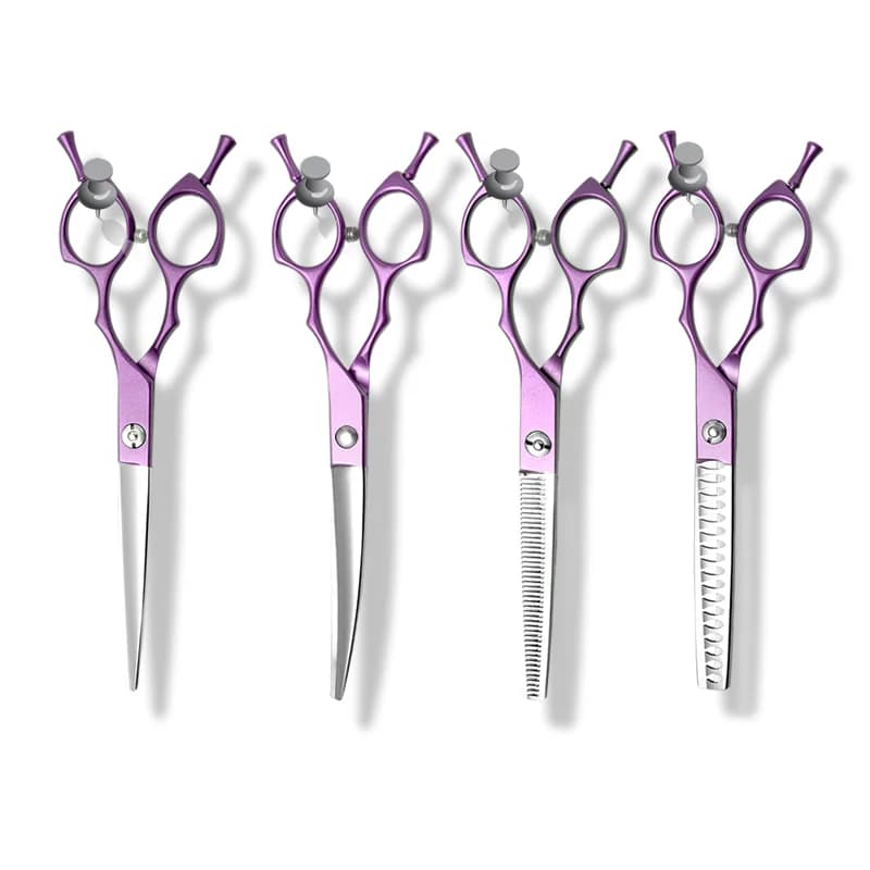 Vendita calda professionale Giappone 440C forbici colorate per toelettatura animali domestici in acciaio inossidabile per toelettatrici per cani e gatti