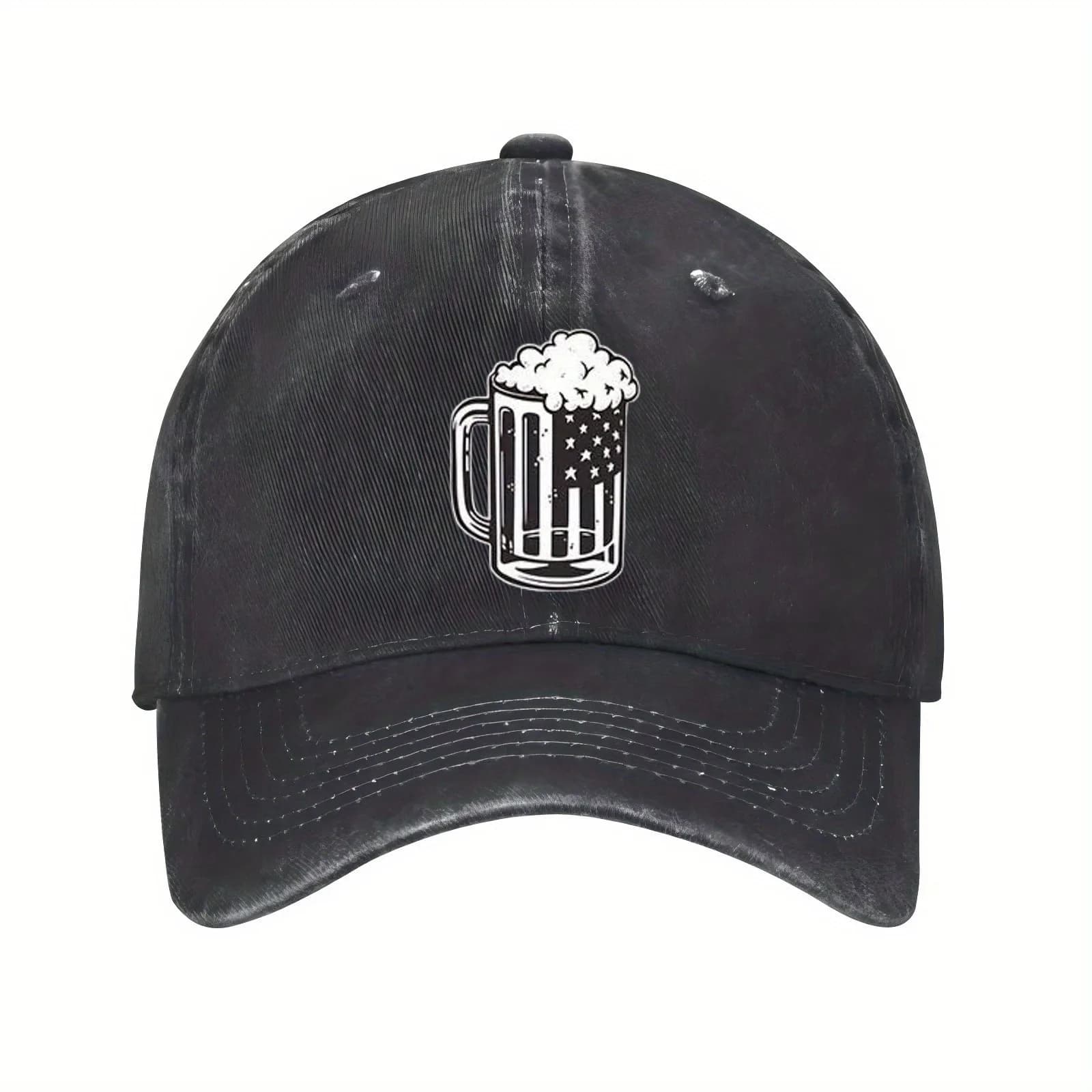 Cappello da baseball con bandiera americana, stile distressed, unisex, in cotone, per sport all'aperto, regolabile
