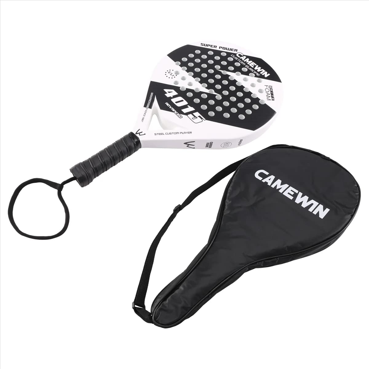 Y61A 2025 Beach Tennis Padel Rack Carbon Fiber and EVA Smooth Power Lite Paddle Rack, White