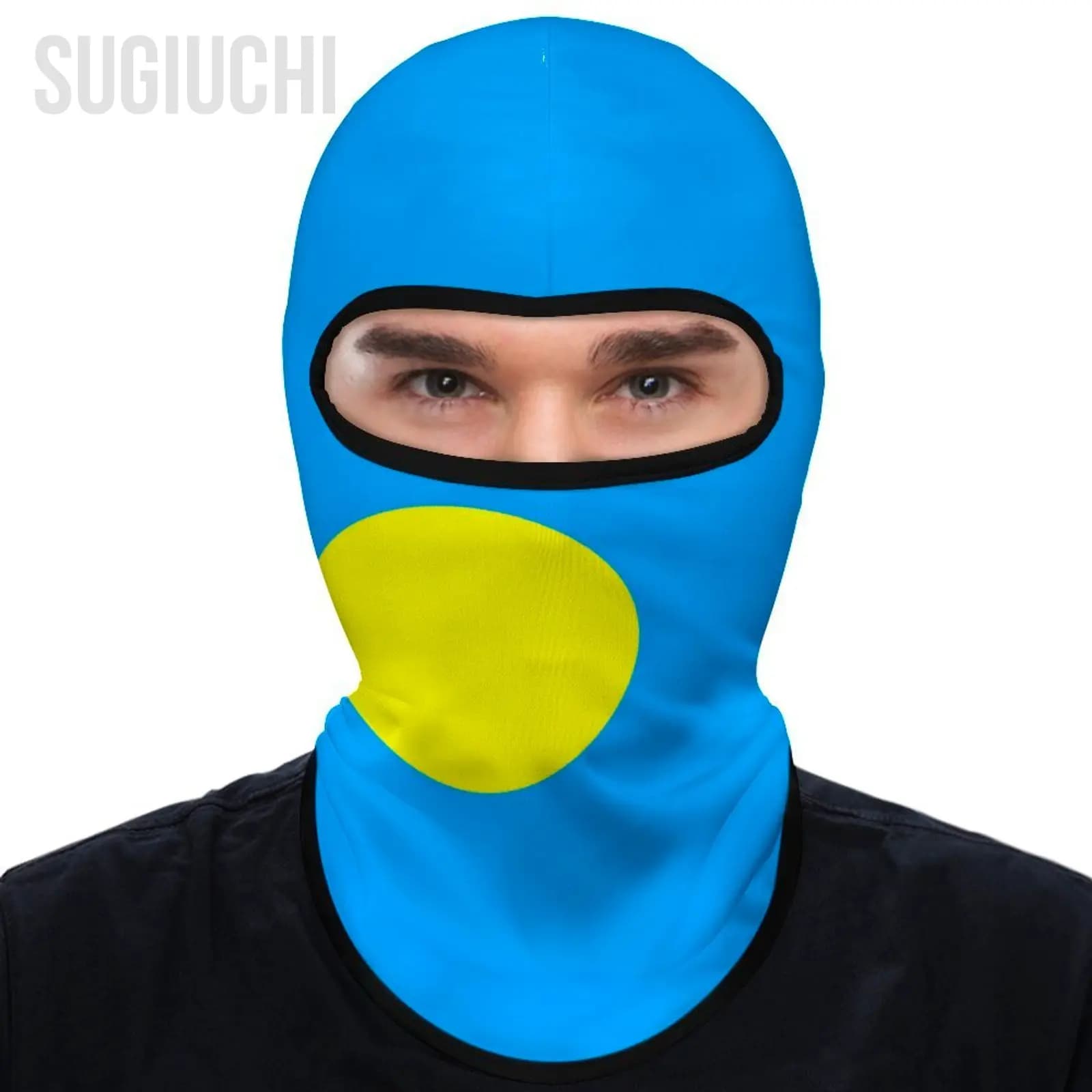Palau Flag Outdoor Cool Sunscreen Motorcycle Face Mask Moto Biker Wind Cap Mask Stopper Windproof Bicycle Cycling Headgear