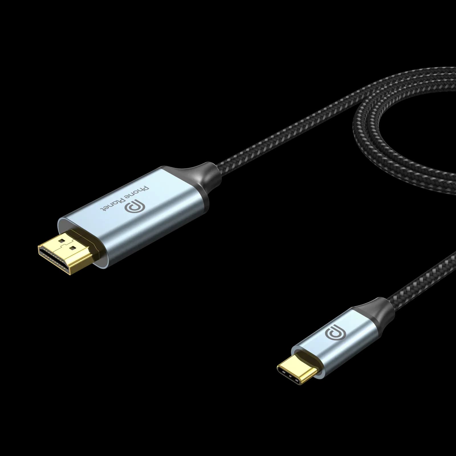 Cavo HDMI 4K per video e audio simultanei, da Tipo C a HDMI per TV, MacBook Air, iPad, Samsung, Pixelbook, XPS, convertitore, adattatore HDMI