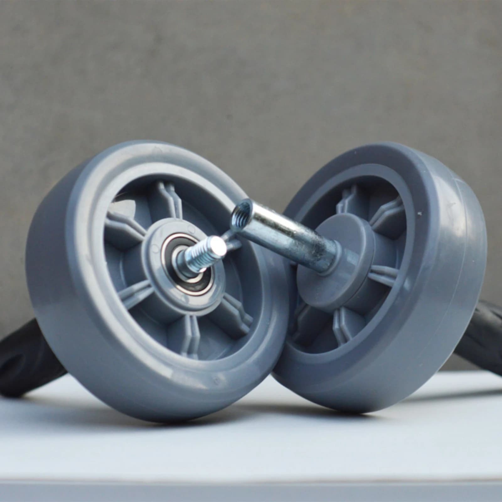 Double Wheel Ab Roller Textured Handles Dual Wheel Abdominal Roller Fitness Gear TPR Rubber Internal Bearings