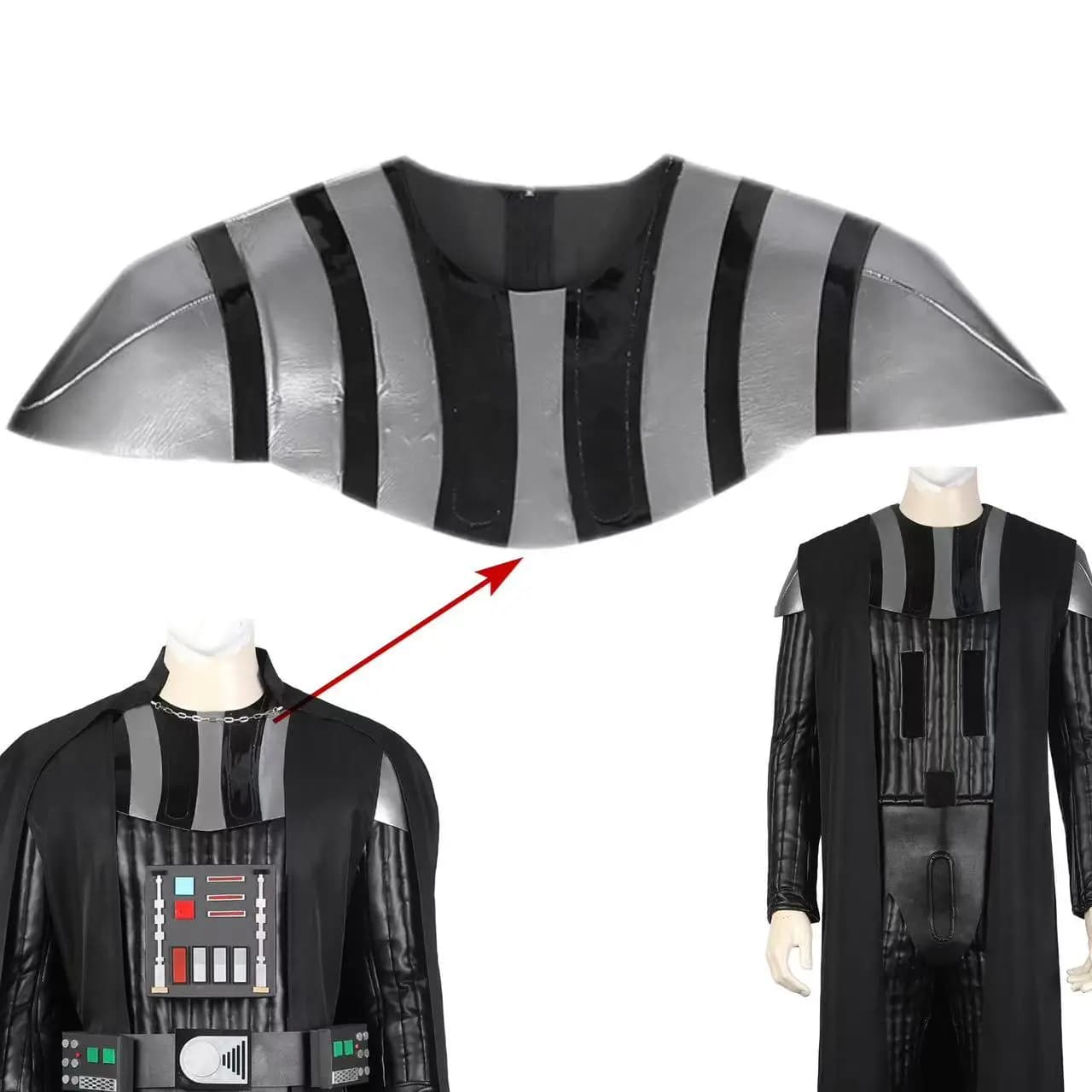Darth Costume Cosplay Scapula Scialle Top Disfraz Vaderrr Jedi Halloween Carnevale Festa Abbigliamento