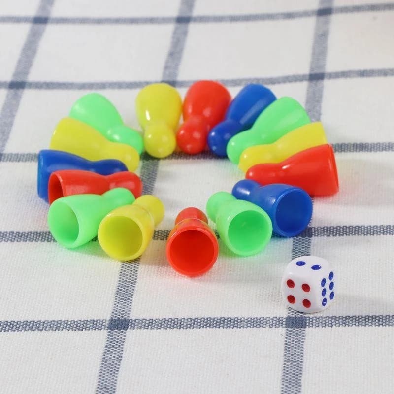 652F Board Game Pieces Multicolor Plastic Pawn Game Pieces Board Games Chess Pawns