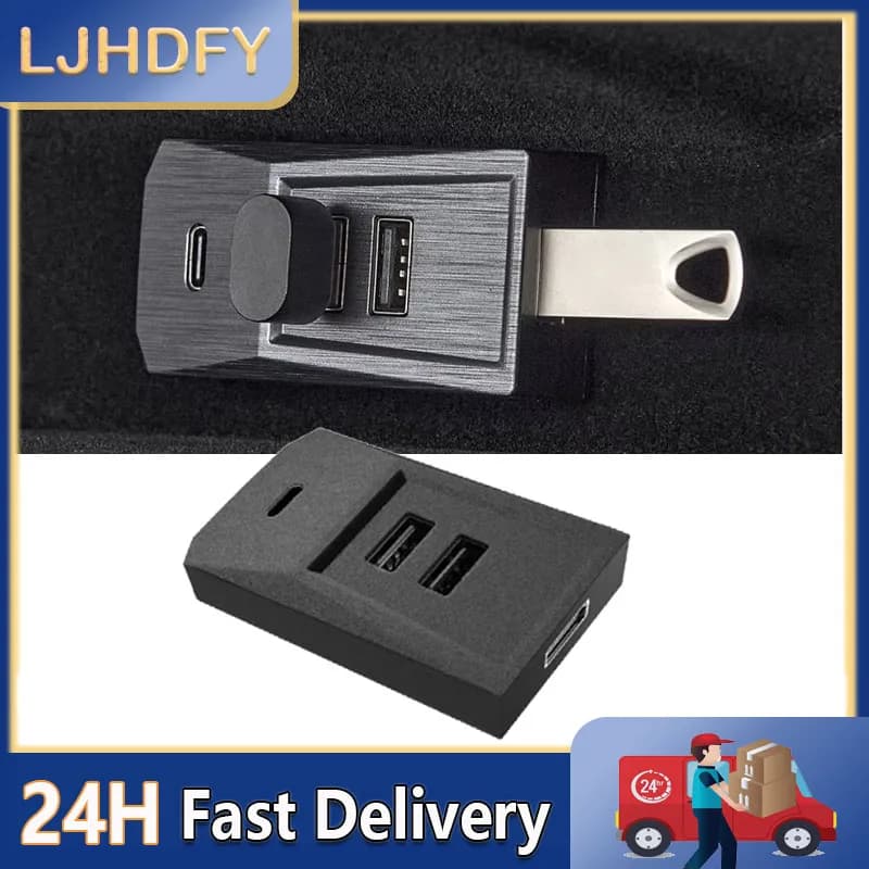 Docking Station for car storage compartment Dock expansion hub USB Quick charging adapter