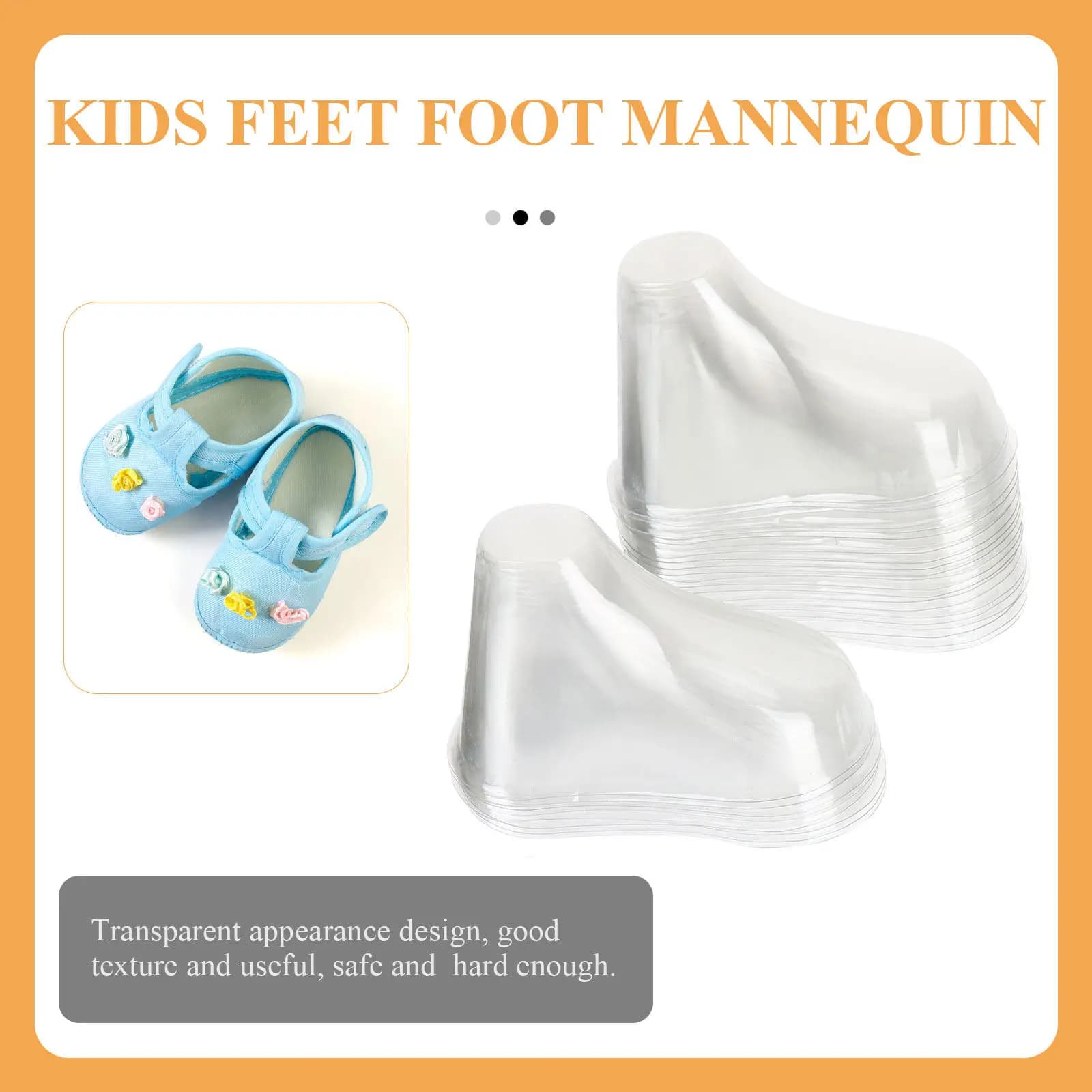 Espositore per 20 paia di scarpe da neonato, in plastica trasparente, supporto per scarpe da bambino, espositore da negozio per calzini e scarpine