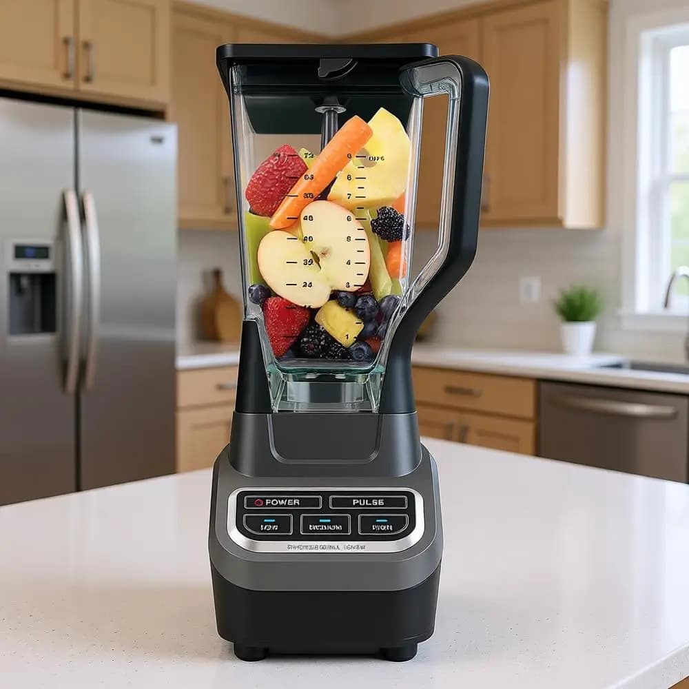 1000W Powerful Blender - Total Crushing, Smoothies, Ice, Frozen Fruit, 72oz Pitcher, Black/Grey