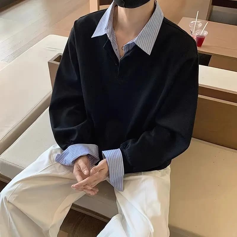 Felpe Senza Cappuccio da Uomo, Abbigliamento Streetwear, Motivo Mimetico Militare per Caccia e Avventure all'Aperto, Verde Foresta e Marrone, Protezione Autunno-Inverno