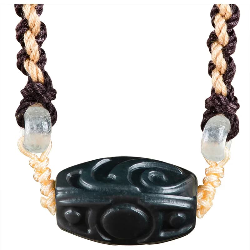 Hetian Jade Carve Bead Pendant Necklace Vintage Fashion Accessories Nephrite Real Jewelry Carved Amulet Charm Natural Gemstone