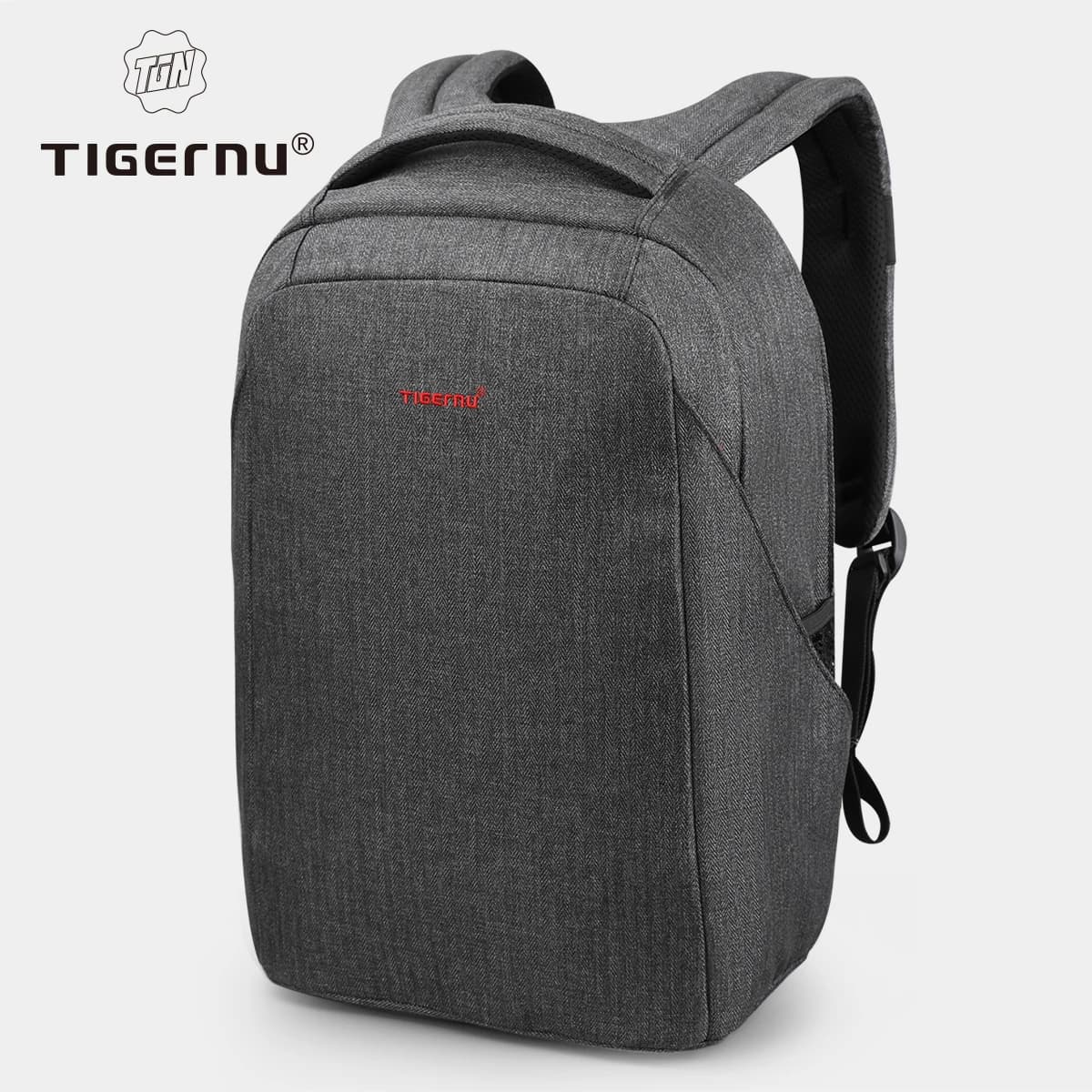 Tigernu Zaino antifurto da uomo Zaino per laptop da 15,6 pollici Borse con porta USB Borse da viaggio Maschile Mochila Zaini casual Zaino